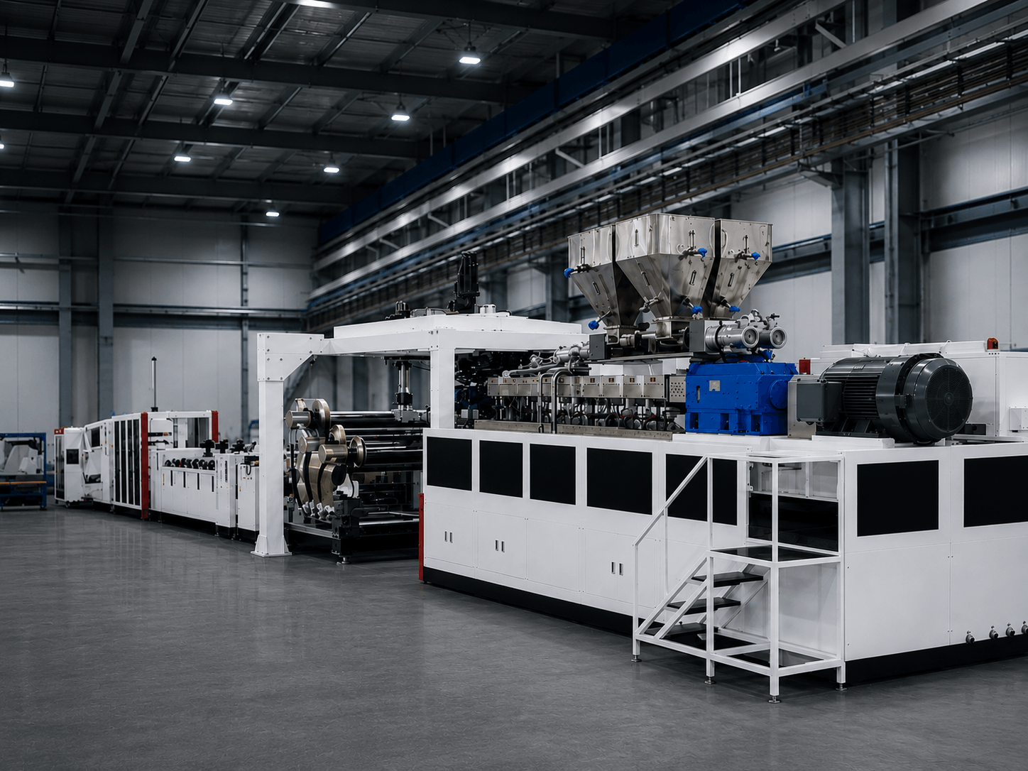 APET/PETG/CPET/PLA Twin-Screw Sheet Extrusion Line (No Crystallizer & Dehumidifier, Dual Vents)